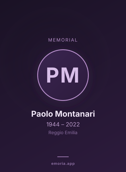 Memorial portrait of Paolo Montanari