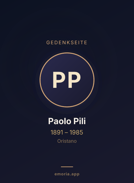 Gedenkportrait von Paolo Pili