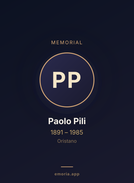 Memorial portrait of Paolo Pili