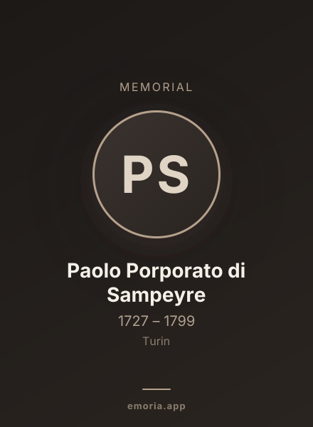 Memorial portrait of Paolo Porporato di Sampeyre