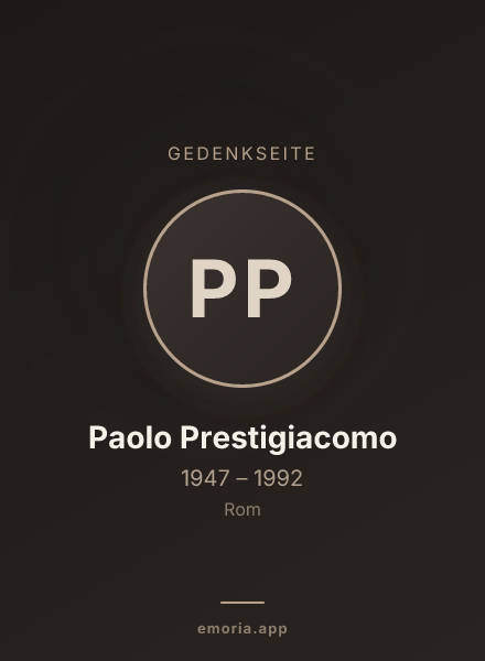Gedenkportrait von Paolo Prestigiacomo