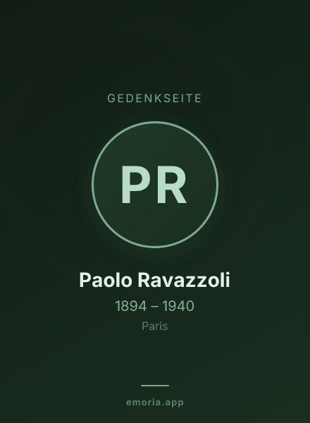 Gedenkportrait von Paolo Ravazzoli