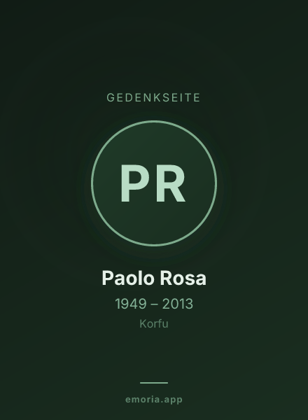 Gedenkportrait von Paolo Rosa