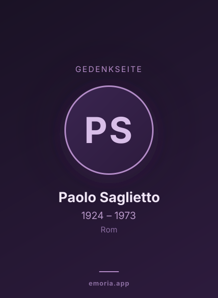 Gedenkportrait von Paolo Saglietto