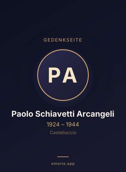 Gedenkportrait von Paolo Schiavetti Arcangeli