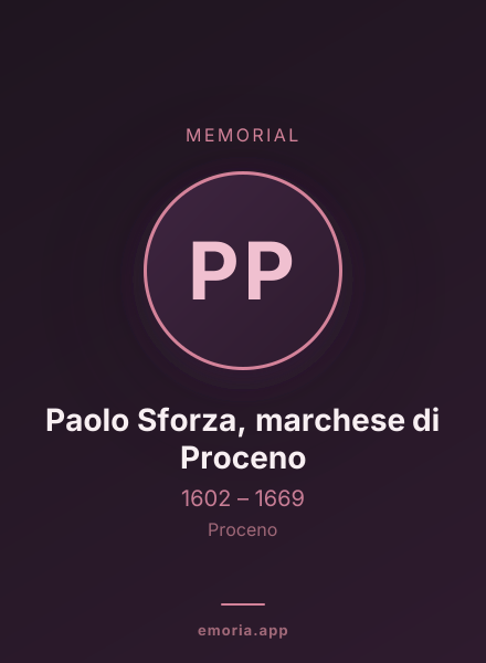 Memorial portrait of Paolo Sforza, marchese di Proceno