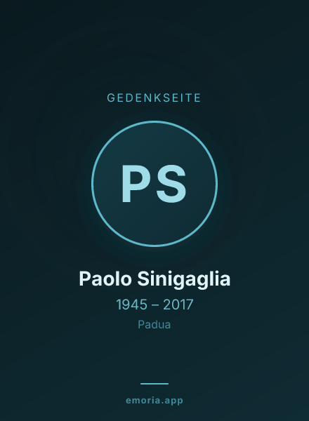 Gedenkportrait von Paolo Sinigaglia