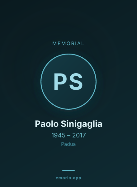 Memorial portrait of Paolo Sinigaglia