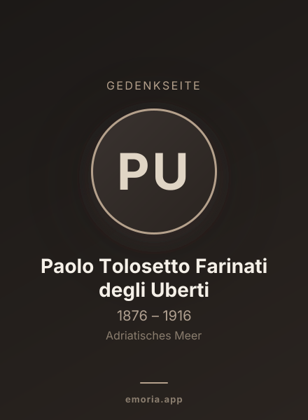Gedenkportrait von Paolo Tolosetto Farinati degli Uberti