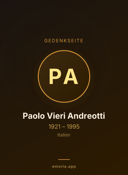 Gedenkportrait von Paolo Vieri Andreotti