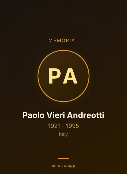 Memorial portrait of Paolo Vieri Andreotti