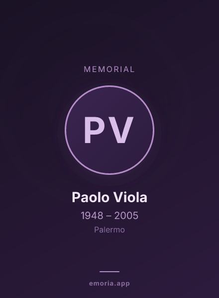 Memorial portrait of Paolo Viola
