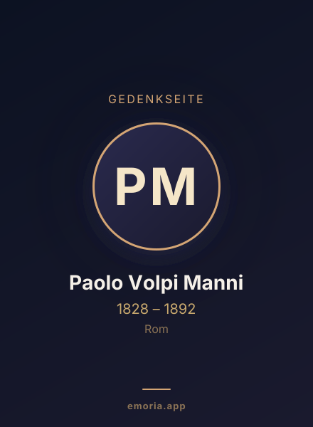 Gedenkportrait von Paolo Volpi Manni