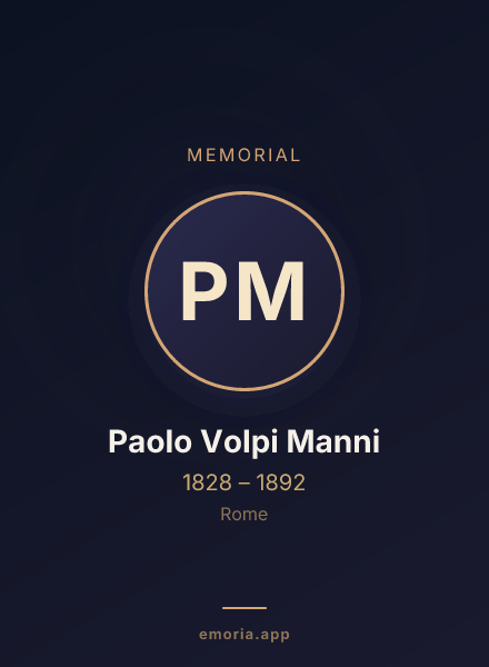 Memorial portrait of Paolo Volpi Manni
