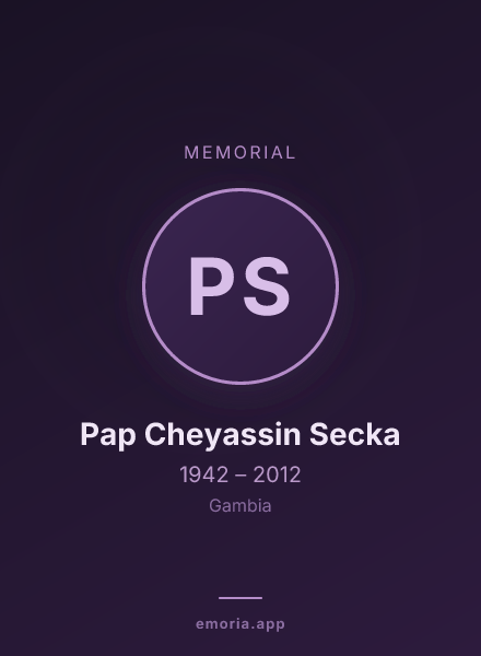 Memorial portrait of Pap Cheyassin Secka