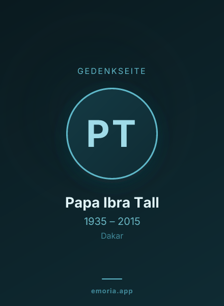 Gedenkportrait von Papa Ibra Tall