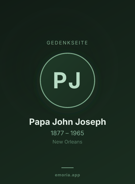 Gedenkportrait von Papa John Joseph