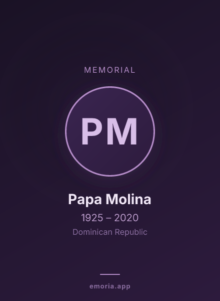 Memorial portrait of Papa Molina