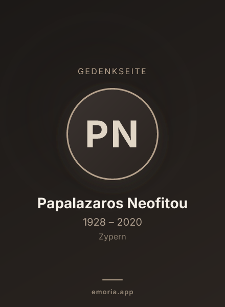 Gedenkportrait von Papalazaros Neofitou