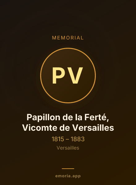 Memorial portrait of Papillon de la Ferté, Vicomte de Versailles