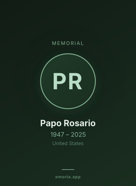 Memorial portrait of Papo Rosario