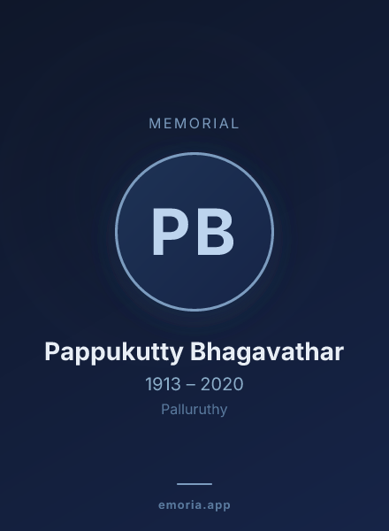Memorial portrait of Pappukutty Bhagavathar
