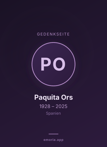 Gedenkportrait von Paquita Ors