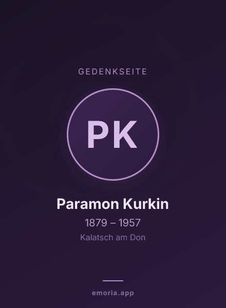 Gedenkportrait von Paramon Kurkin
