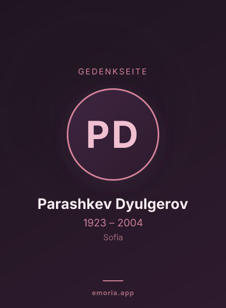 Gedenkportrait von Parashkev Dyulgerov
