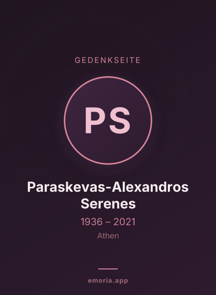 Gedenkportrait von Paraskevas-Alexandros Serenes