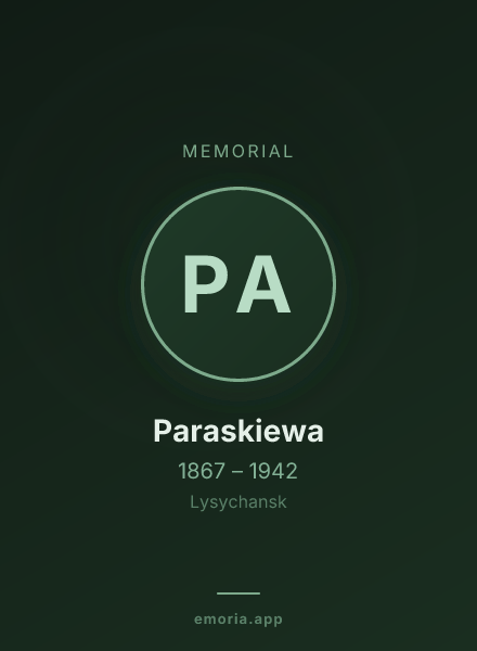 Memorial portrait of Paraskiewa