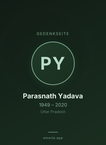 Gedenkportrait von Parasnath Yadava