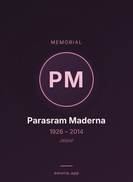 Memorial portrait of Parasram Maderna