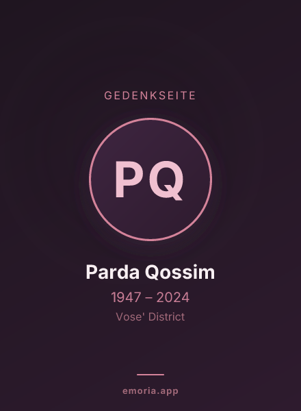 Gedenkportrait von Parda Qossim