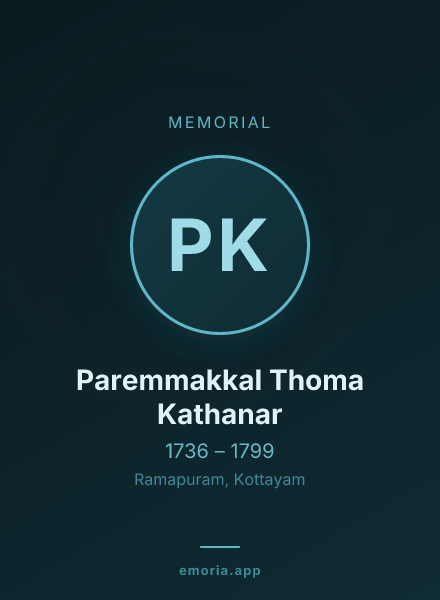 Memorial portrait of Paremmakkal Thoma Kathanar