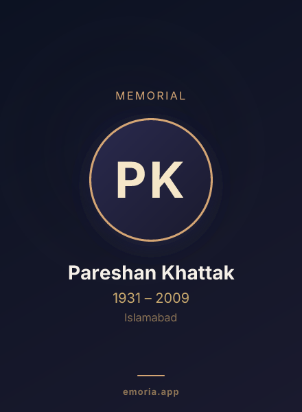 Memorial portrait of Pareshan Khattak
