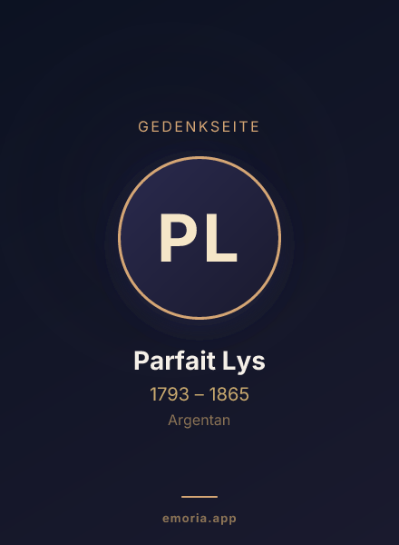 Gedenkportrait von Parfait Lys