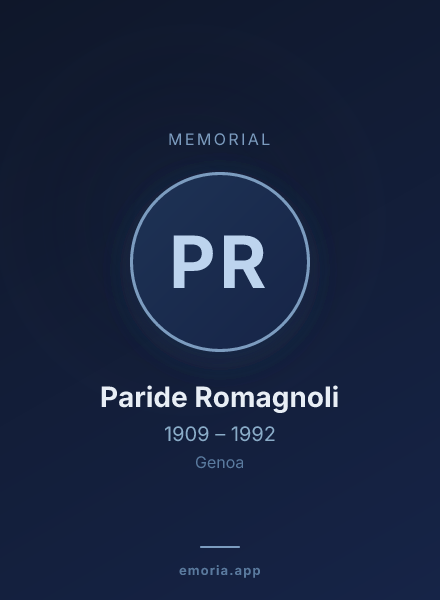 Memorial portrait of Paride Romagnoli