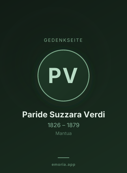 Gedenkportrait von Paride Suzzara Verdi