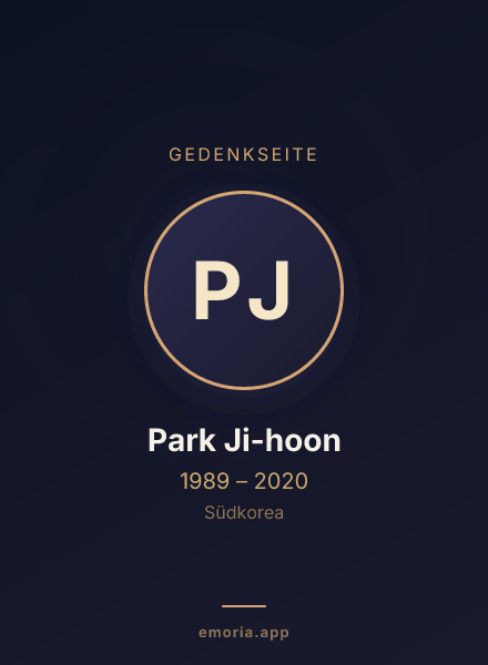 Gedenkportrait von Park Ji-hoon