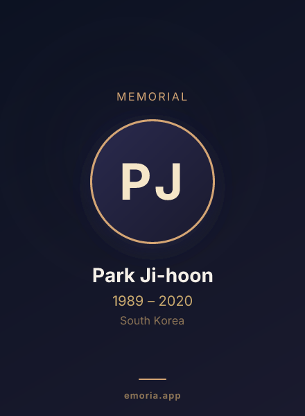 Memorial portrait of Park Ji-hoon