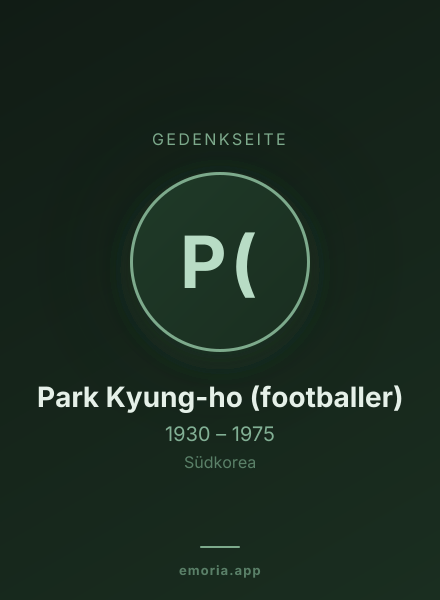 Gedenkportrait von Park Kyung-ho (footballer)