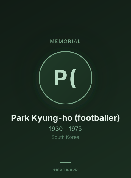 Memorial portrait of Park Kyung-ho (footballer)