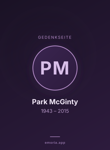 Gedenkportrait von Park McGinty