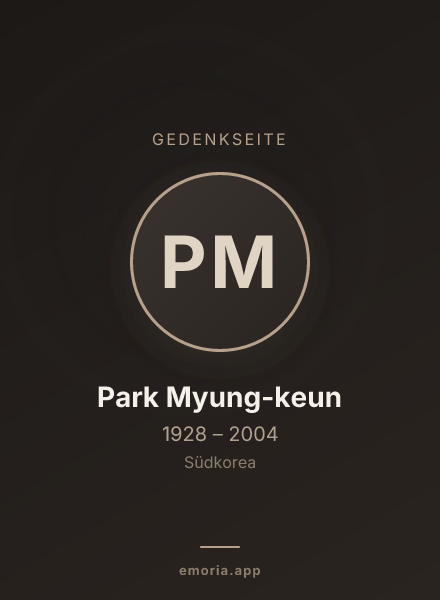 Gedenkportrait von Park Myung-keun