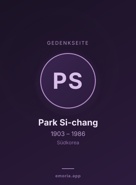 Gedenkportrait von Park Si-chang