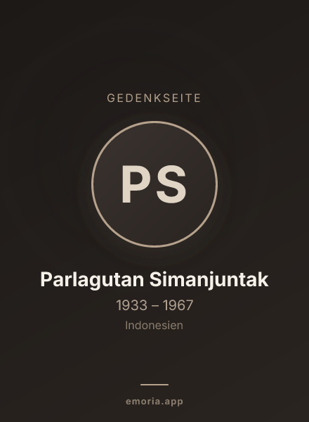 Gedenkportrait von Parlagutan Simanjuntak