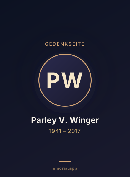 Gedenkportrait von Parley V. Winger