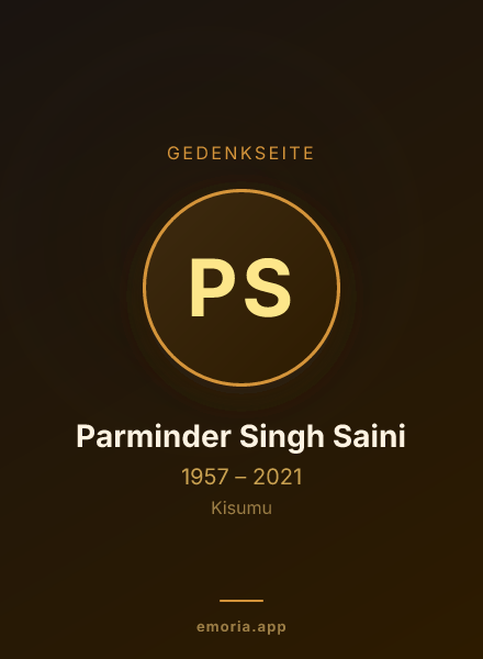 Gedenkportrait von Parminder Singh Saini
