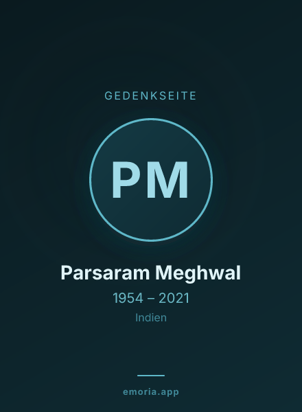 Gedenkportrait von Parsaram Meghwal